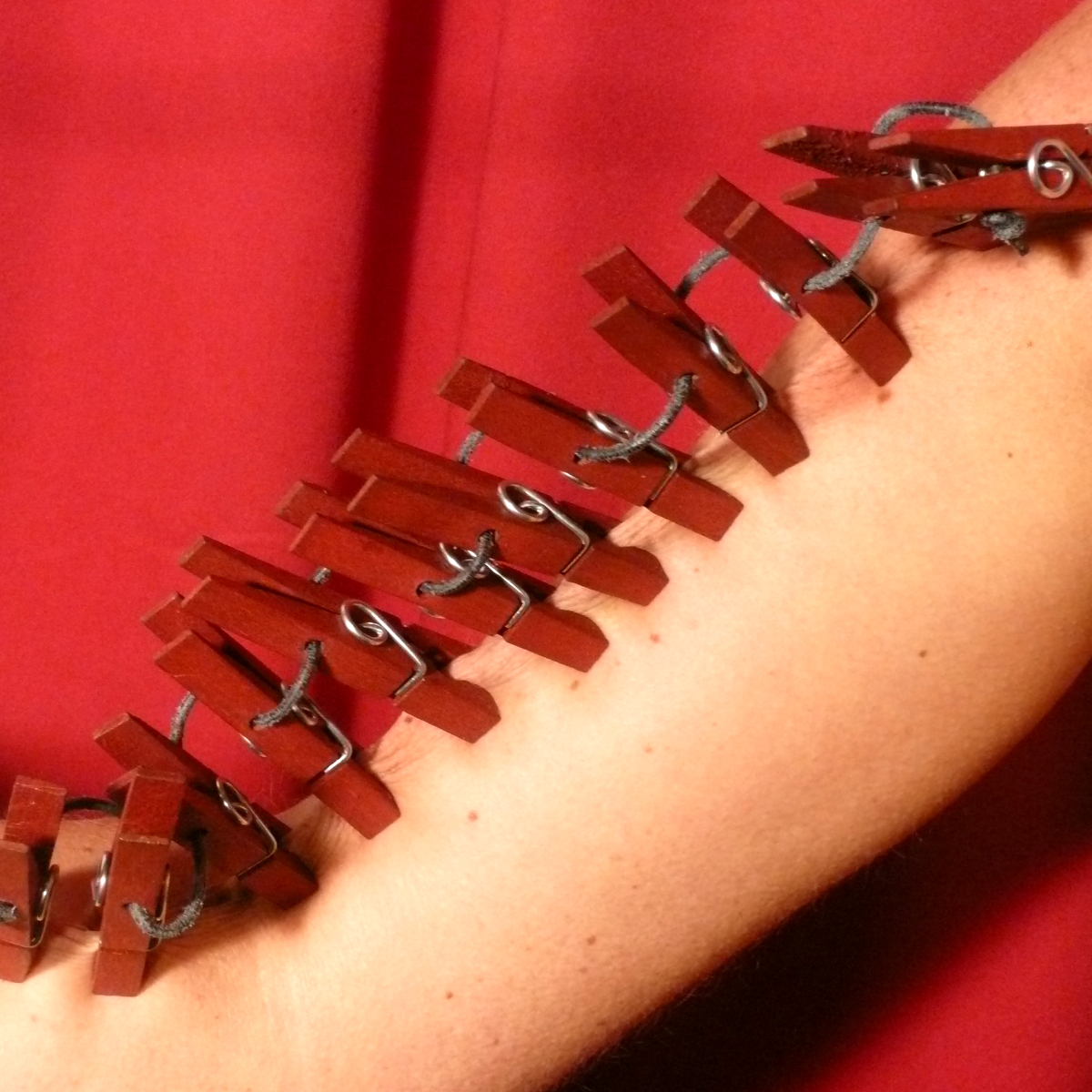 Holzklammern, 12er-Set, rot