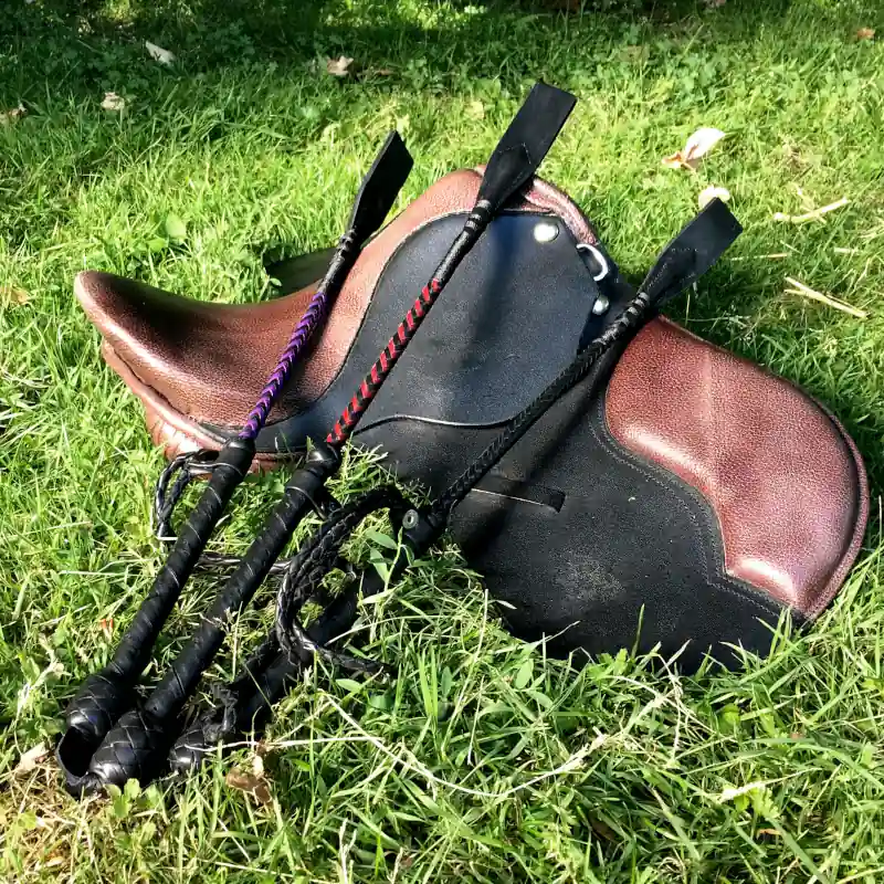 Argentinische Gerte geflochten, kurz, offene Klatsche