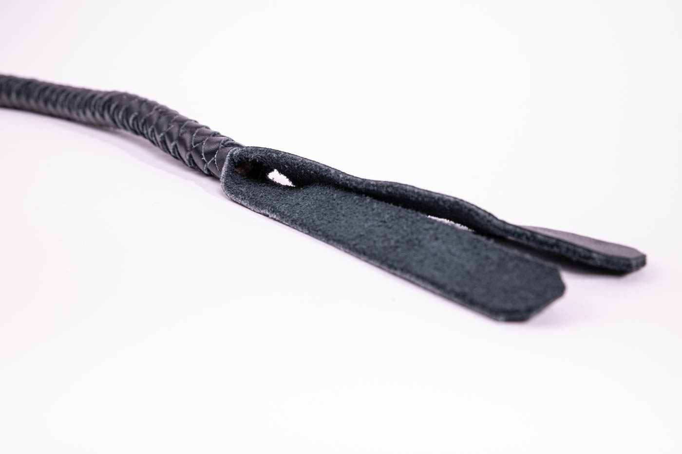 Czech Hunting Whip with short wooden handle