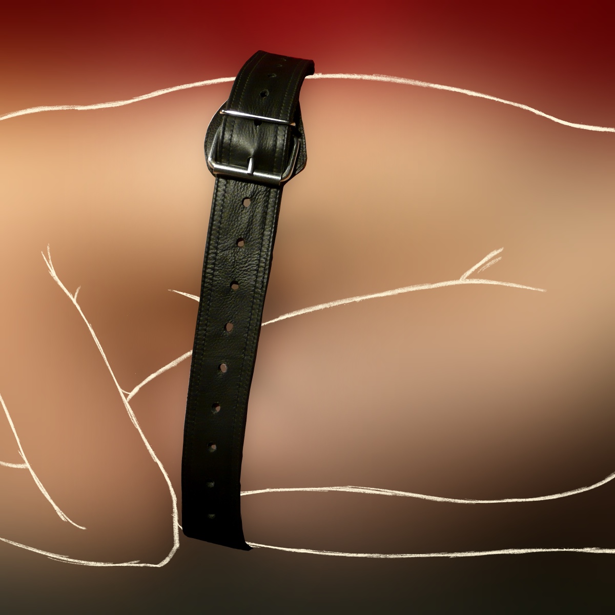 Skortan- Ledergurt, Länge ca. 160 cm