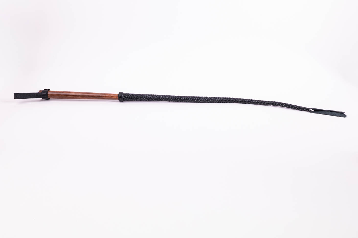 Czech Hunting Whip with short wooden handle