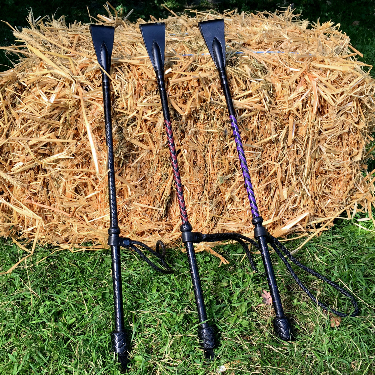 Argentinische Gerte geflochten, kurz, geschlossene Klatsche