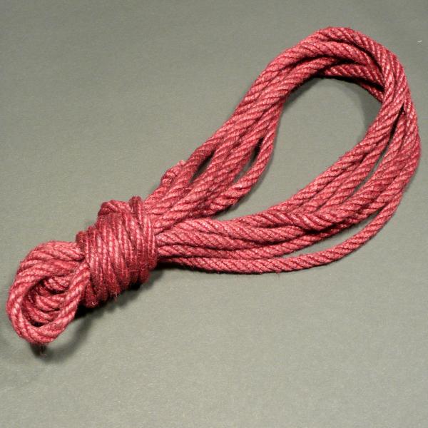 Hemp Rope, Bordeaux-Red, Length: 5 Metres