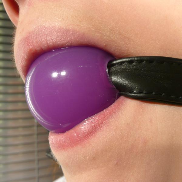 Silicone Ball Gag, purple