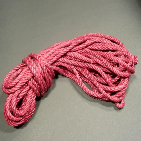 Hemp Rope, Bordeaux-Red, Length: 10 Metres