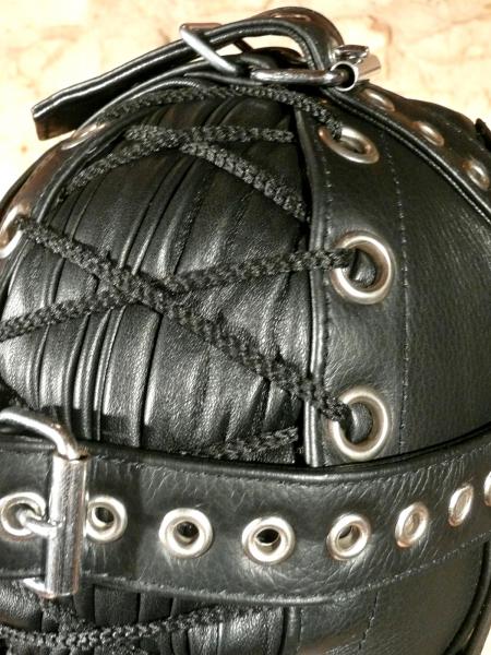 Heavy-Duty Leather Hood with straps