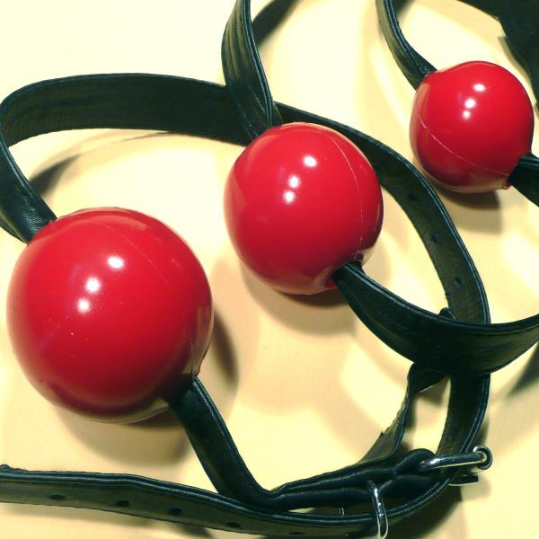 Silicone Ball Gag, red