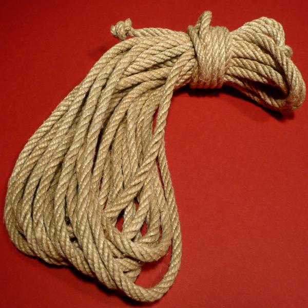 Hemp Rope, Natural-Coloured, Length: 10 Metres