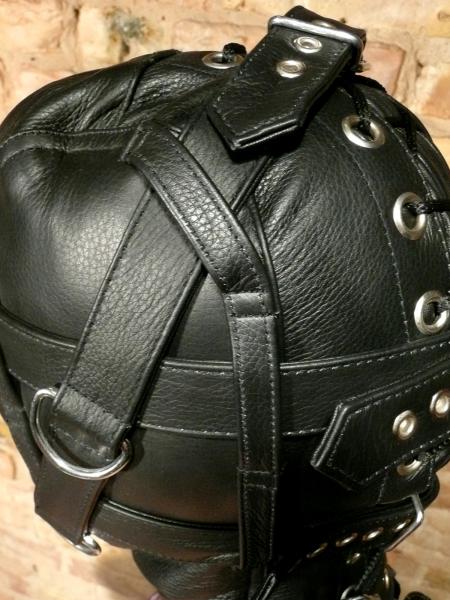 Heavy-Duty Leather Hood with straps