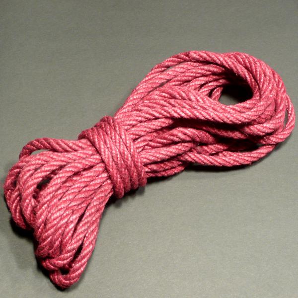 Hemp Rope, Bordeaux-Red, Length: 8 Metres