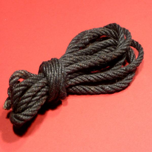 Hemp Rope, Black, Length: 3 Metres