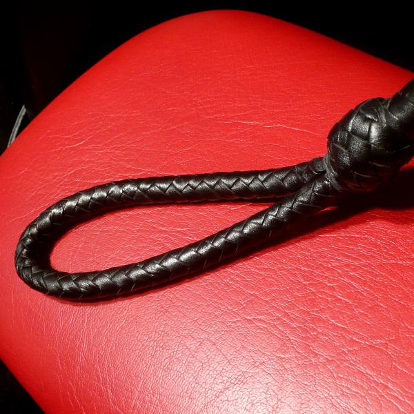 Leather Rug Beater, black