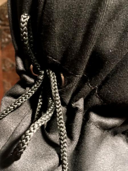 Slack Hood made from black cotton