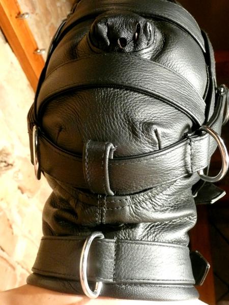 Heavy-Duty Leather Hood with straps