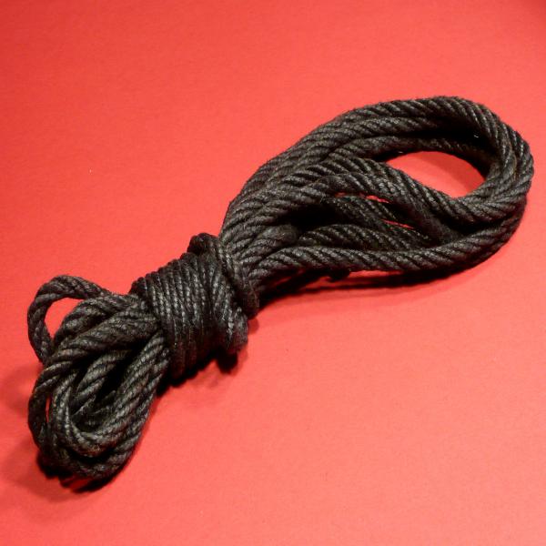 Hemp Rope, Black, Length: 5 Metres