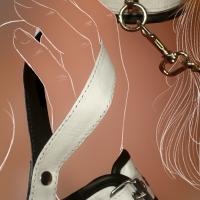 "Sefa" - Führleine weiß/schwarz "Sefa" - Führleine weiß/schwarz