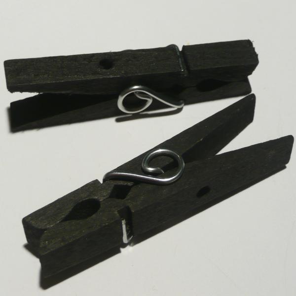 Wooden Clamps, 1 Pair, Black